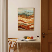 3D-Textured Art | Layered Mountain Relief