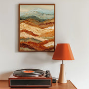 3D-Textured Art | Layered Mountain Relief