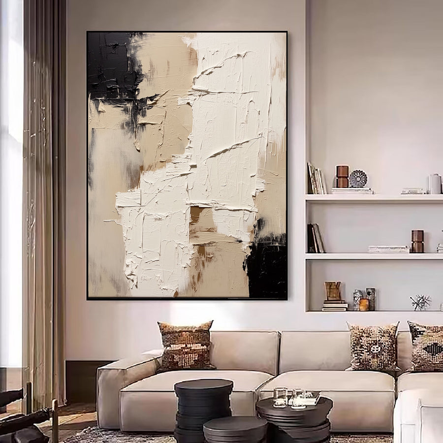 3D-Textured Art | Neutral Plaster Fragment