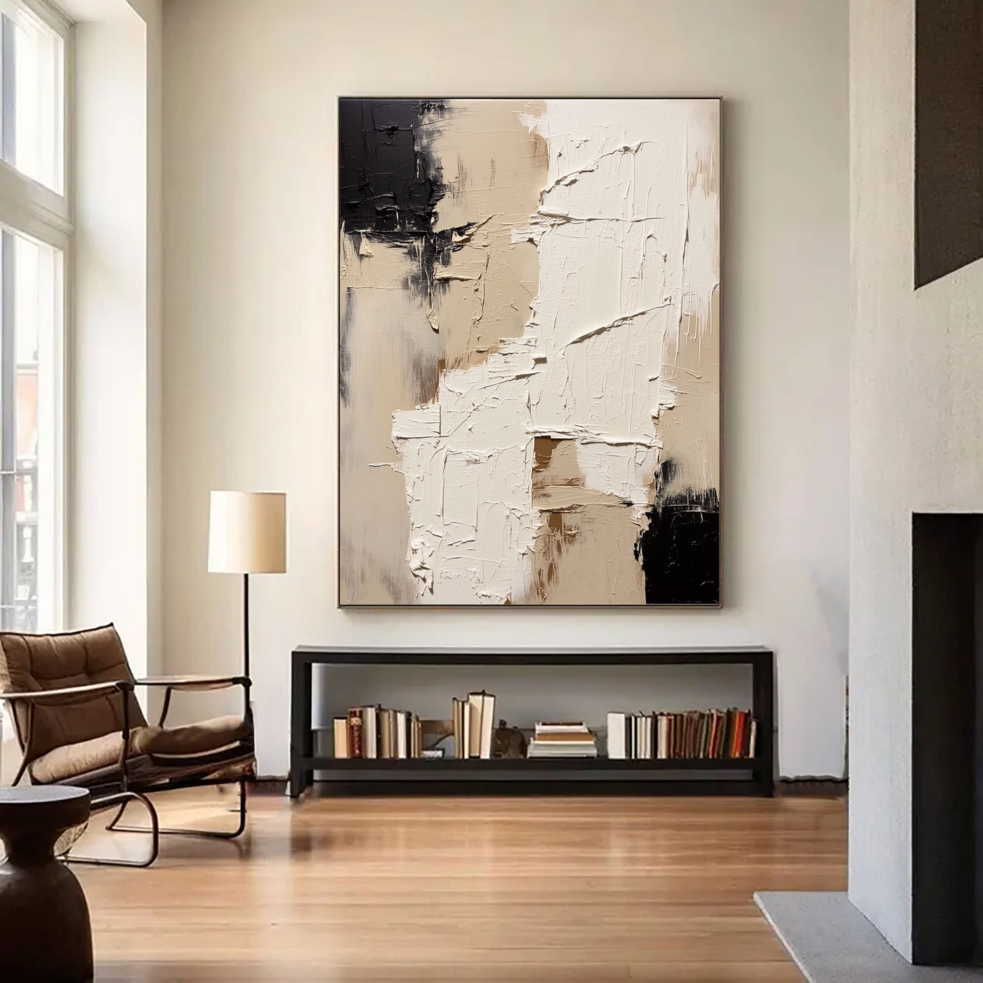 3D-Textured Art | Neutral Plaster Fragment