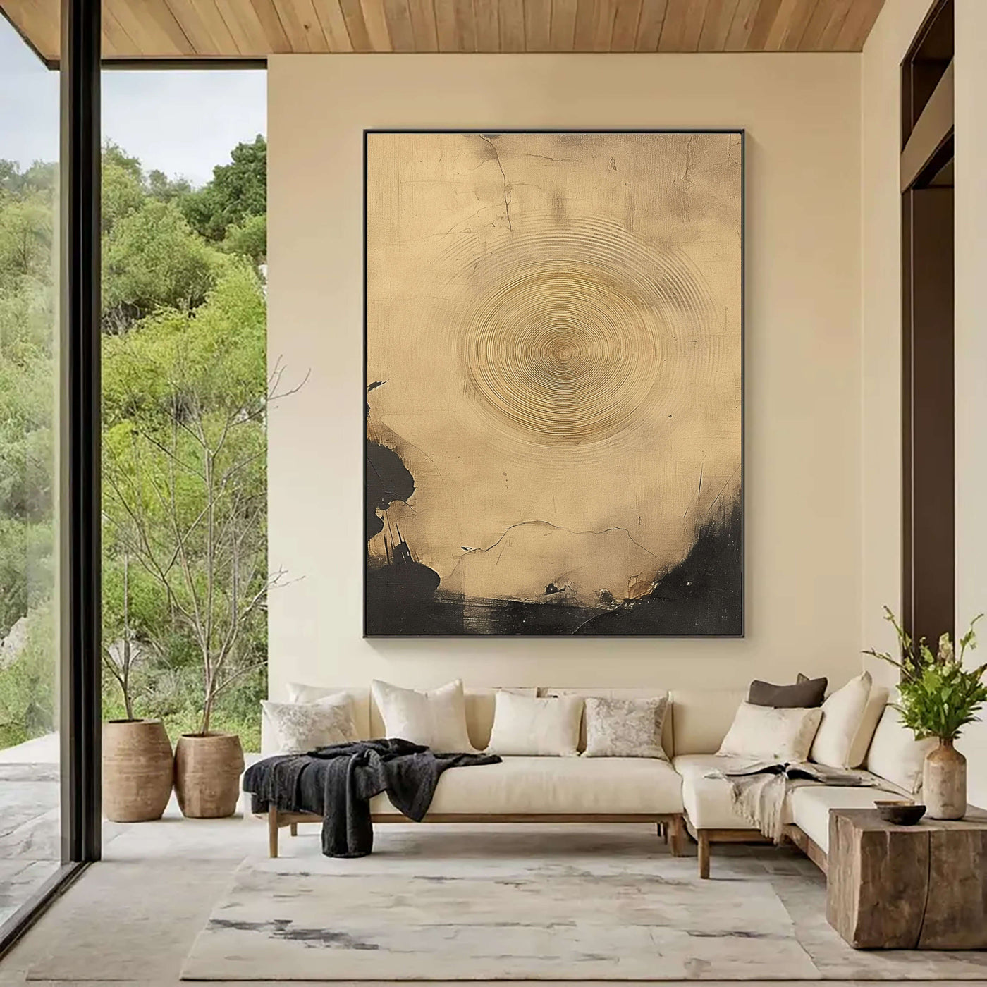 Wabi-Sabi Art | Weathered Concentric Rings