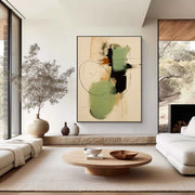 Abstract Art | Sage Green Line Flow