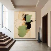 Abstract Art | Sage Green Line Flow