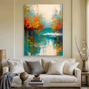 Impressionist Art | Autumn Lake Reflection