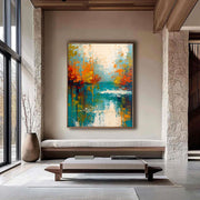 Impressionist Art | Autumn Lake Reflection