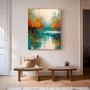 Impressionist Art | Autumn Lake Reflection