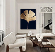 Contemporary Luxe Art | Gilded Ginkgo Leaf