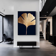 Contemporary Luxe Art | Gilded Ginkgo Leaf