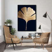 Contemporary Luxe Art | Gilded Ginkgo Leaf