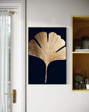 Contemporary Luxe Art | Gilded Ginkgo Leaf