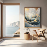 Contemporary Luxe Art | Gilded Ocean Swell