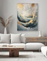 Contemporary Luxe Art | Gilded Ocean Swell