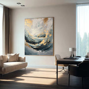 Contemporary Luxe Art | Gilded Ocean Swell