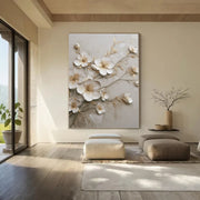 3D-Textured Art | Sculpted Blossom Branches