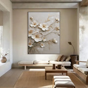 3D-Textured Art | Sculpted Blossom Branches