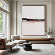3D-Textured Art | Minimalist Horizon Stripe