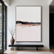 3D-Textured Art | Minimalist Horizon Stripe