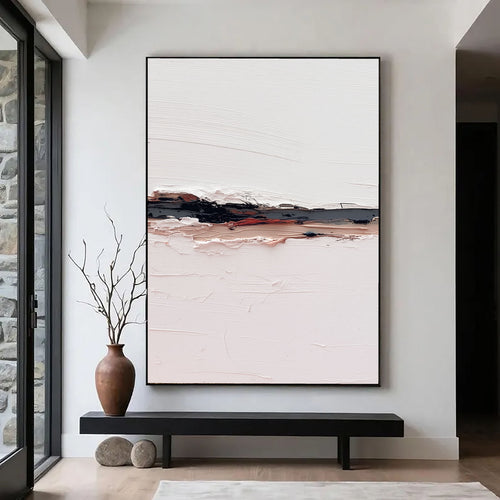 3D-Textured Art | Minimalist Horizon Stripe