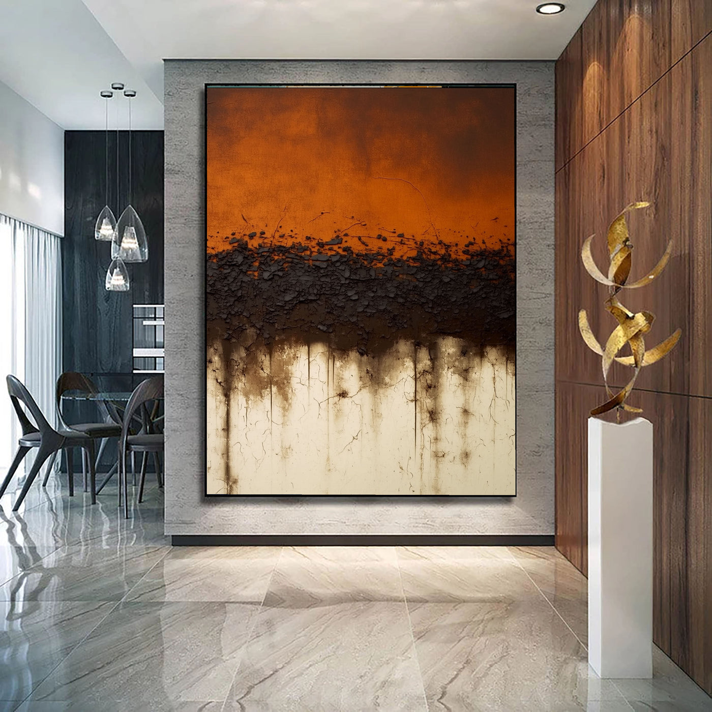 3D-Textured Art | Rustic Earth Horizon