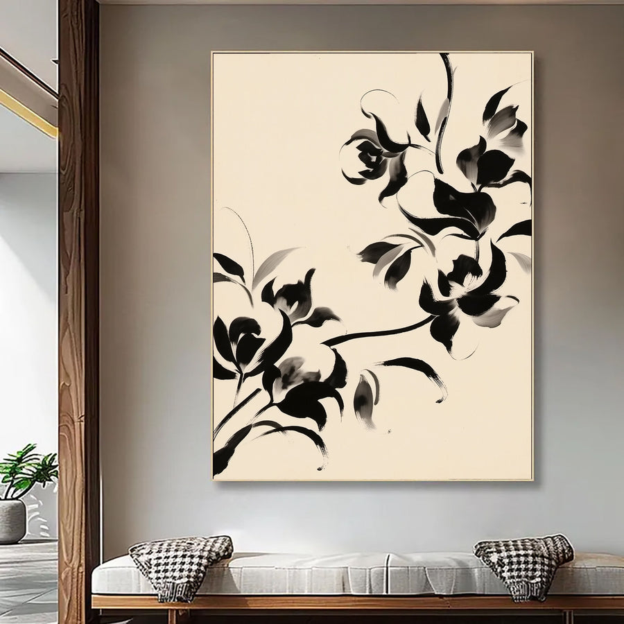 Abstract Art | Elegant Ink Blossoms