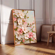 3D-Textured Art | Cherry Blossom Relief