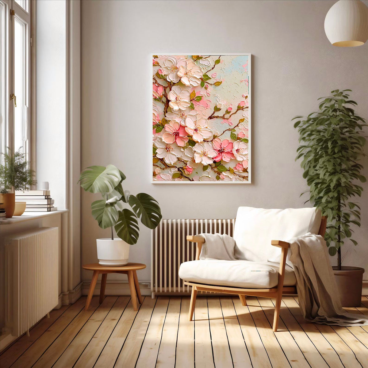 3D-Textured Art | Cherry Blossom Relief