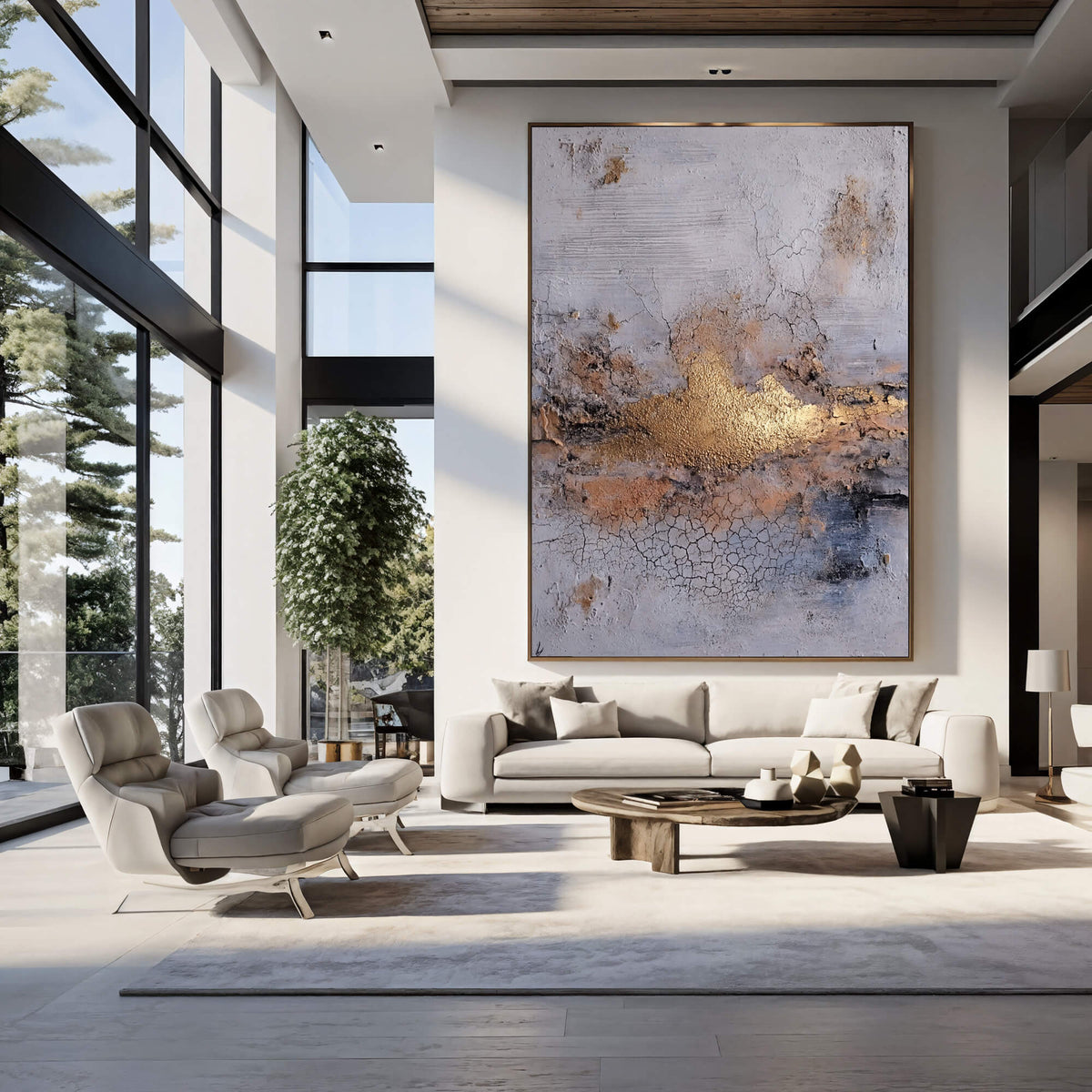 Wabi-Sabi Art | Cracked Gold Horizon