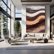 3D-Textured Art | Earthy Wave Layers