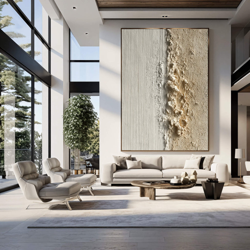Wabi-Sabi Art | Textured Plaster Divide