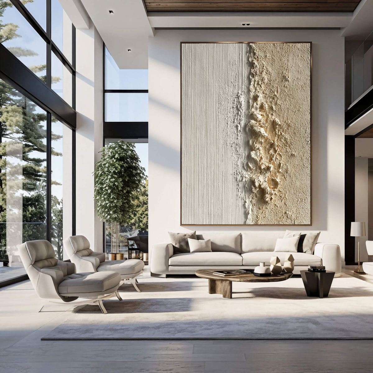 Wabi-Sabi Art | Textured Plaster Divide