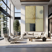 Wabi-Sabi Art | Cracked Neutral Grid