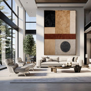 Wabi-Sabi Art | Textured Geometric Balance