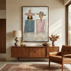 Vintage Americana Art | Serenity in Stripes