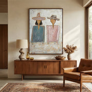 Vintage Americana Art | Serenity in Stripes