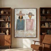 Vintage Americana Art | Serenity in Stripes