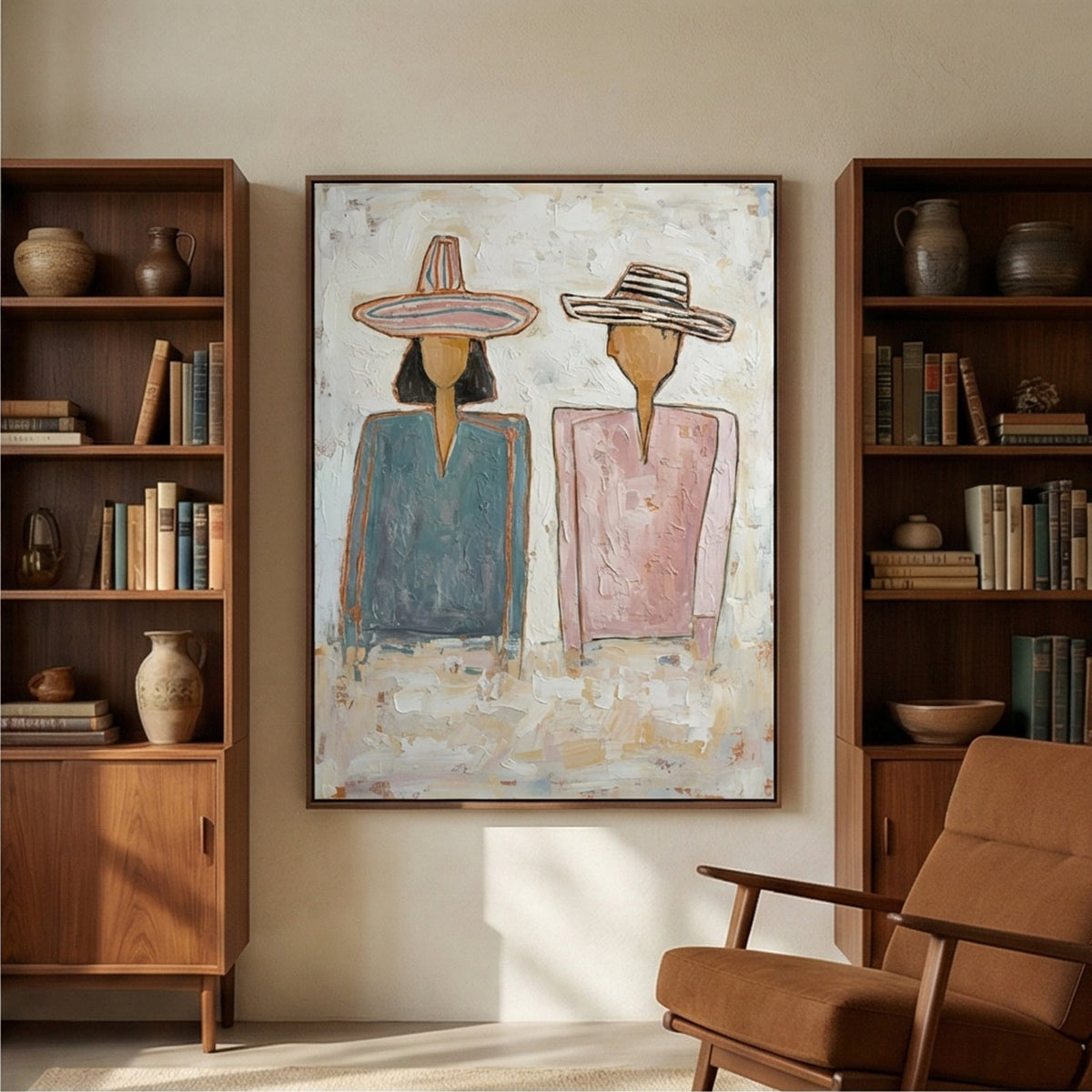 Vintage Americana Art | Serenity in Stripes