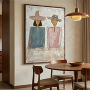 Vintage Americana Art | Serenity in Stripes