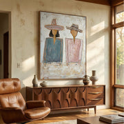 Vintage Americana Art | Serenity in Stripes
