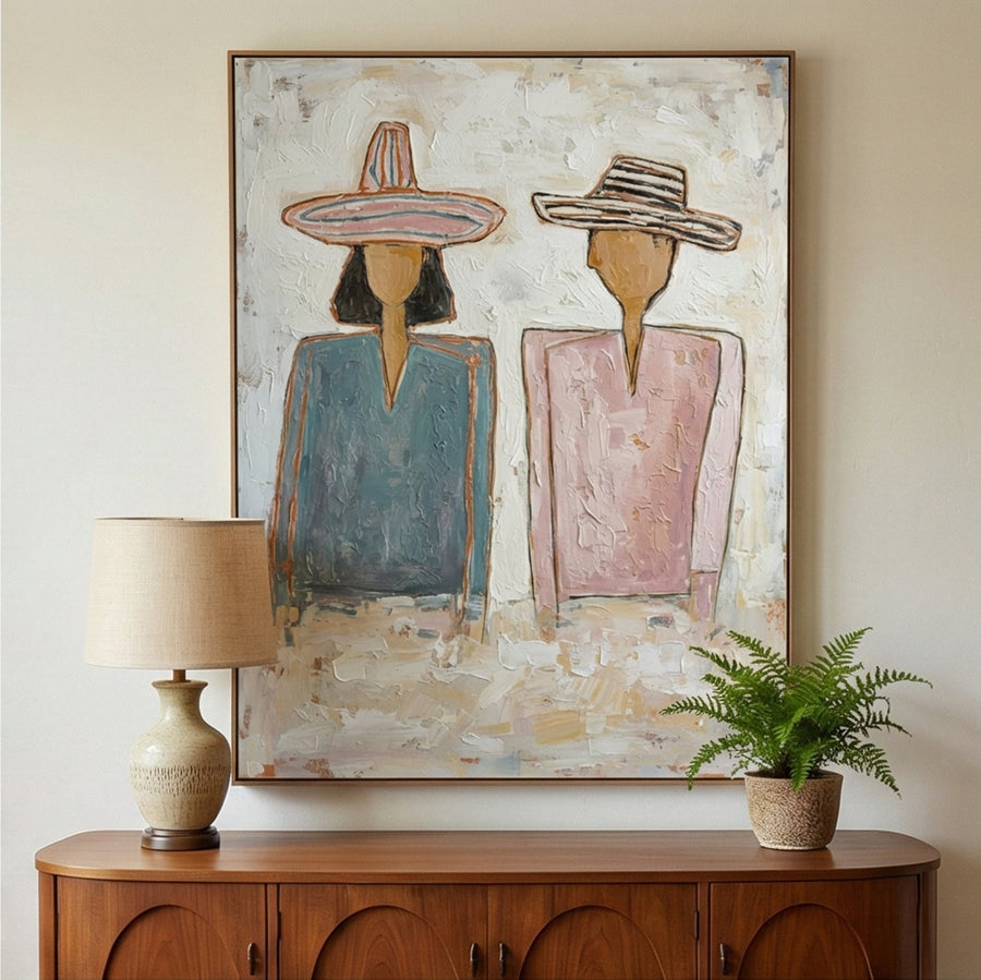 Vintage Americana Art | Serenity in Stripes