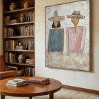 Vintage Americana Art | Serenity in Stripes