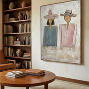Vintage Americana Art | Serenity in Stripes