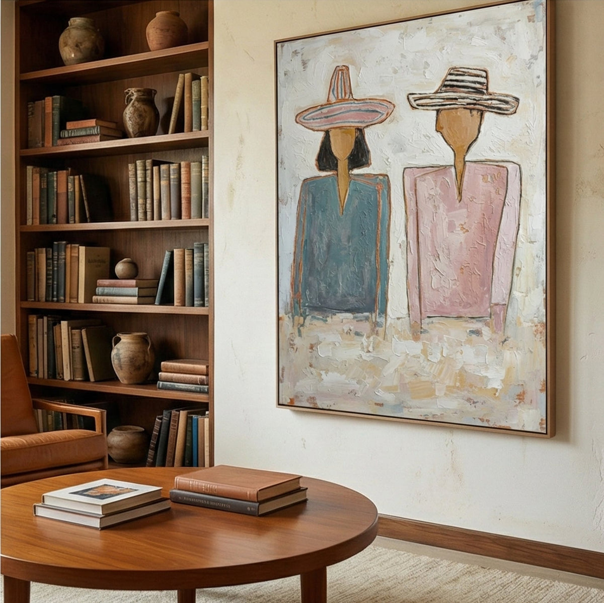 Vintage Americana Art | Serenity in Stripes