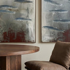 Wabi-Sabi Art | FISH Silver Shoal Flow