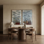 Wabi-Sabi Art | FISH Silver Shoal Flow