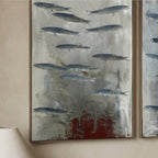 Wabi-Sabi Art | FISH Silver Shoal Flow
