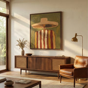 Vintage Americana Art | Voyager in Veridian Haze