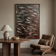 Wabi-Sabi Art | Fish Silver Shoal