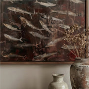 Wabi-Sabi Art | Fish Silver Shoal