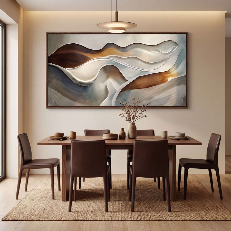 3D-Textured Art | Earthy Wave Relief