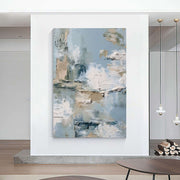 3D-Textured Art | Misty Blue Abstract
